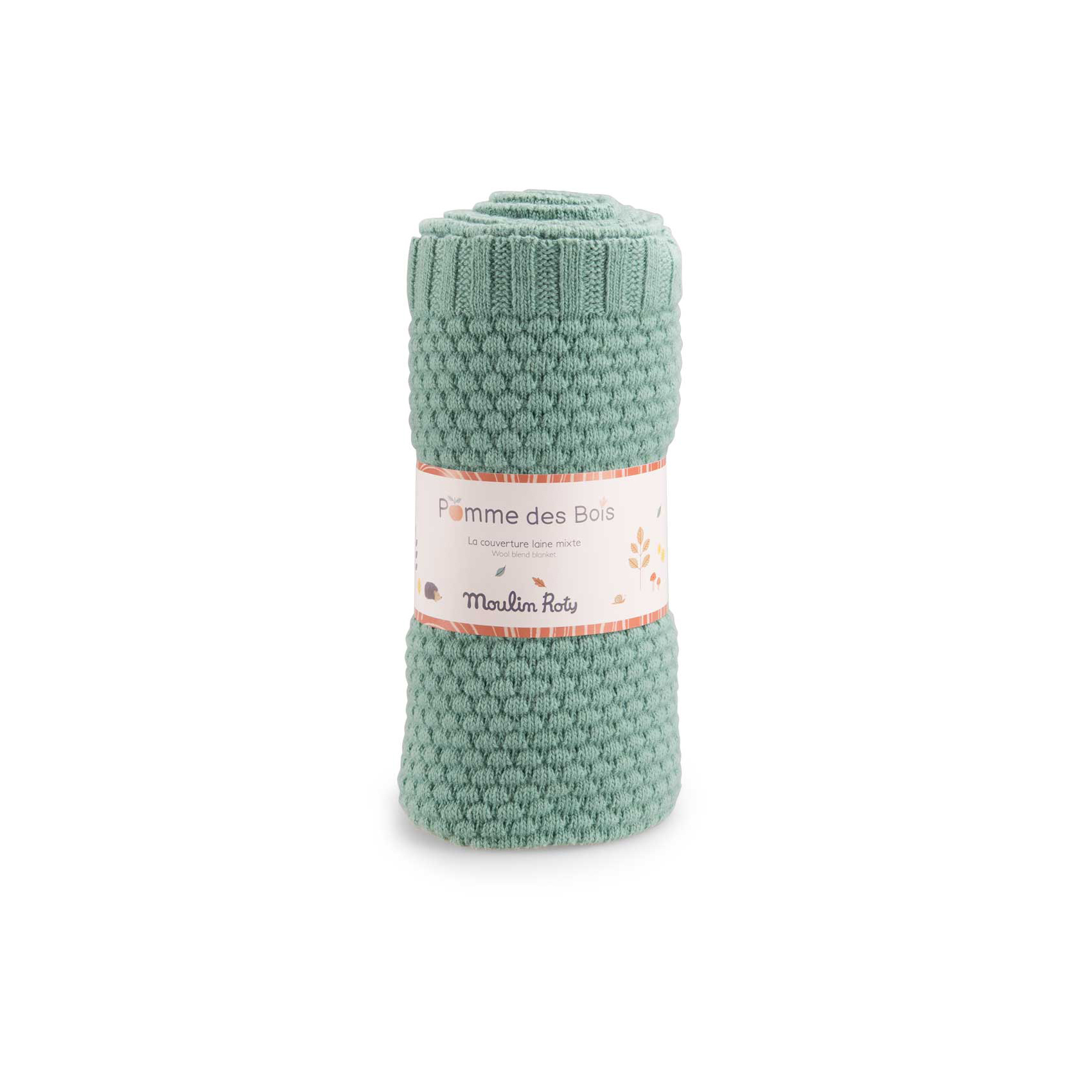 Couverture laine VERT Moulin Roty