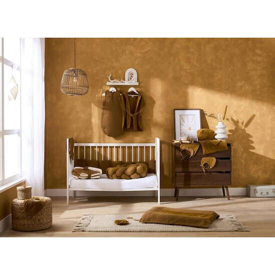 BB&Co Couverture peluche gaze & microfibre Mix&Match Havane 70x100 cm BB&Co Couverture peluche gaze & microfibre Mix&Match Havane 70x100 cm