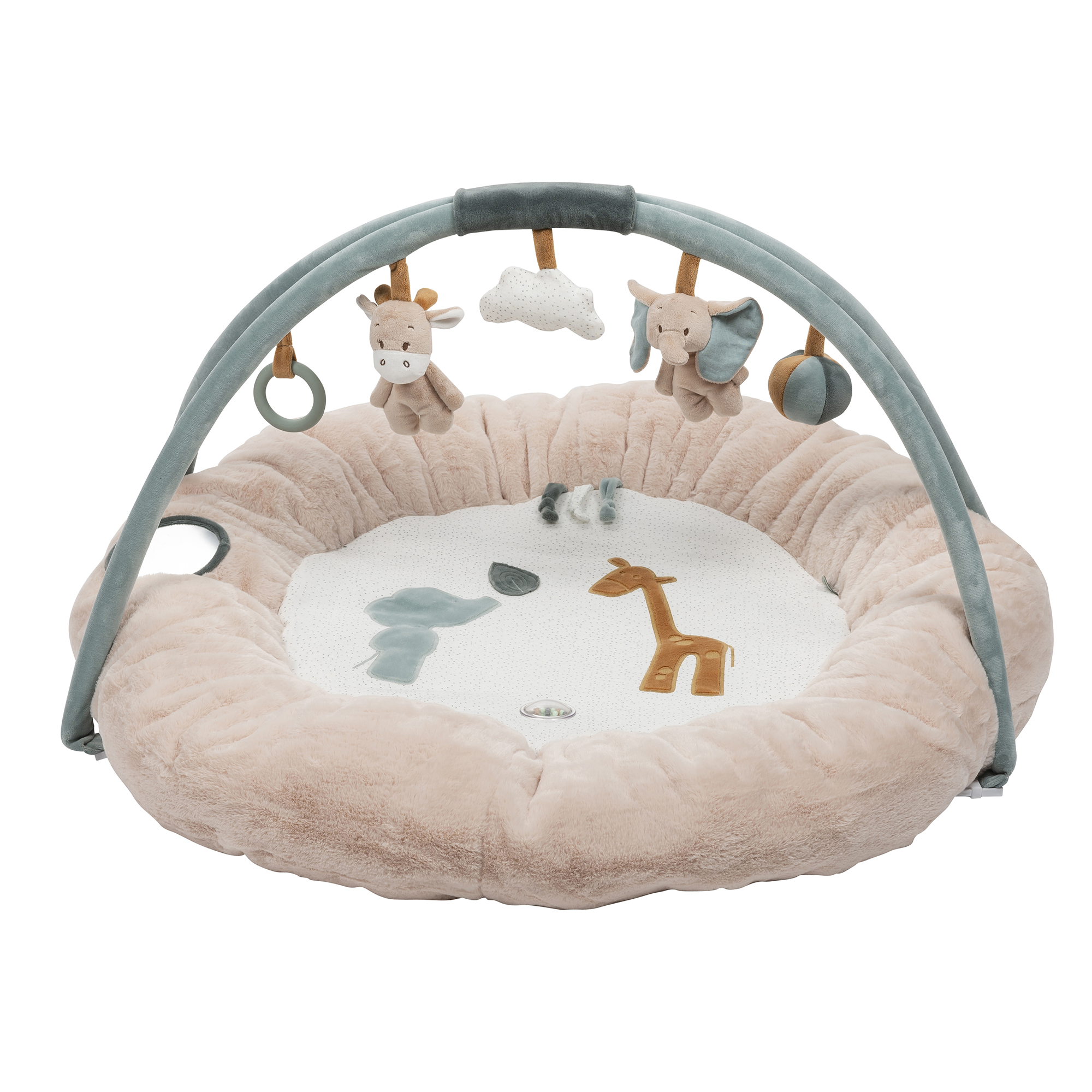 Tapis d'éveil pouf avec arches Axel et Luna MULTICOLORE Nattou