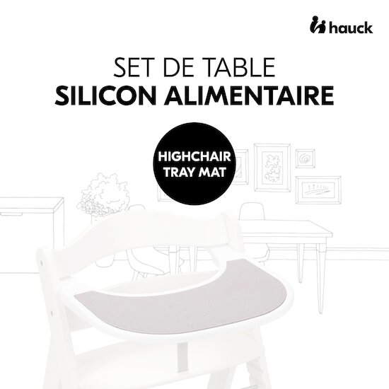 Hauck Set De Table Highchair Tray Mat Beige Speckle  Hauck Set De Table Highchair Tray Mat Beige Speckle