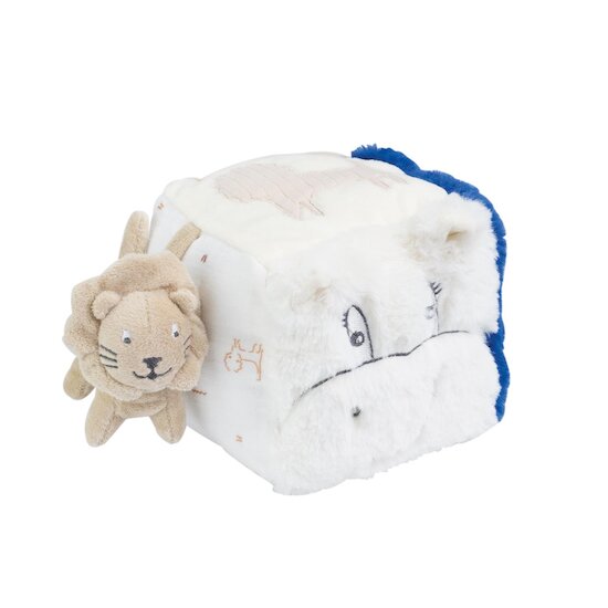 Trois Kilos Sept Cube d'éveil Tam Tam Sable/Caramel/ Bleu Roi  Trois Kilos Sept Cube d'éveil Tam Tam Sable/Caramel/ Bleu Roi