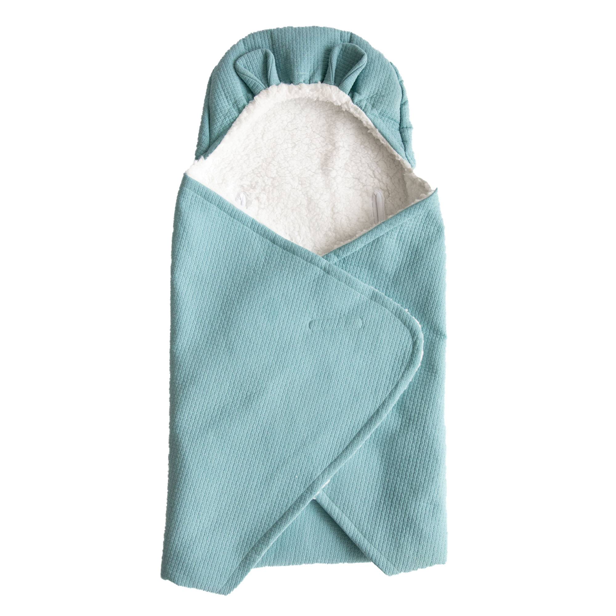 Couverture nomade Fluffy BLEU Domiva