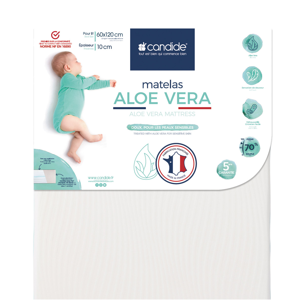Matelas Aloe Vera Dehoussable Candide De Candide Matelas Aloe Vera Dehoussable Candide De Candide