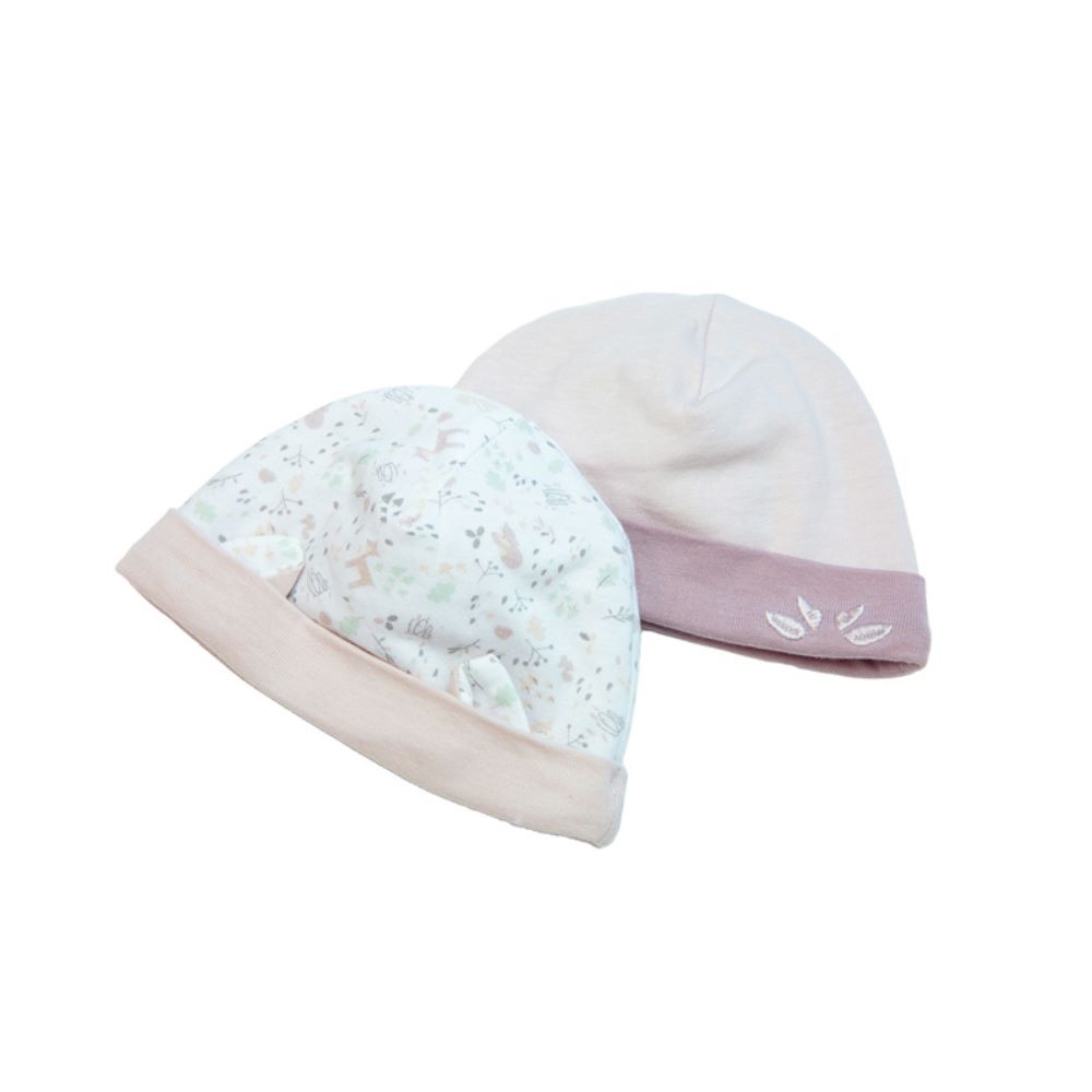 2 bonnets lilas ROSE Domiva