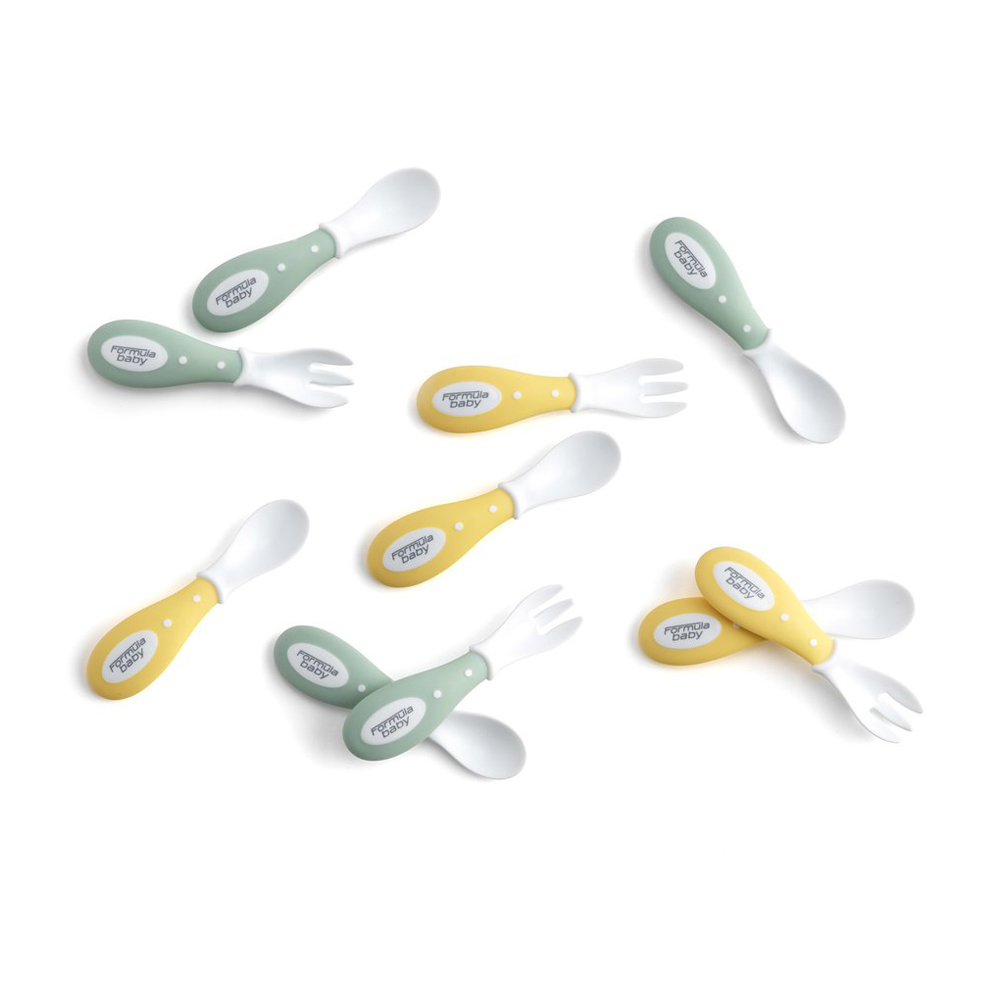 Lot de 5x fourchette + cuillière MULTICOLORE Formula Baby