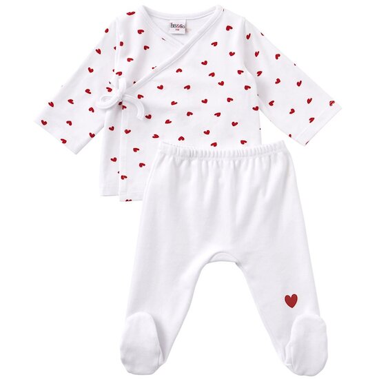 BB&Co Ensemble cache-cœur avec pantalon à pied Ma Petite Layette 