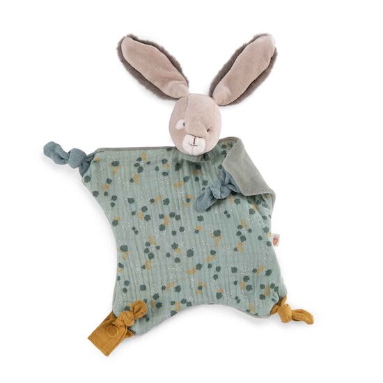 Moulin Roty Doudou lapin sauge  30 cm Moulin Roty Doudou lapin sauge  30 cm