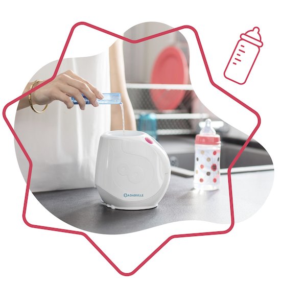 Badabulle Chauffe biberon Easy + Blanc/ Bleu  Badabulle Chauffe biberon Easy + Blanc/ Bleu