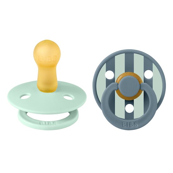 BIBS Tétines Studio Colour 2 Pack Caoutchouc naturel Nordic Mint/Petrol 