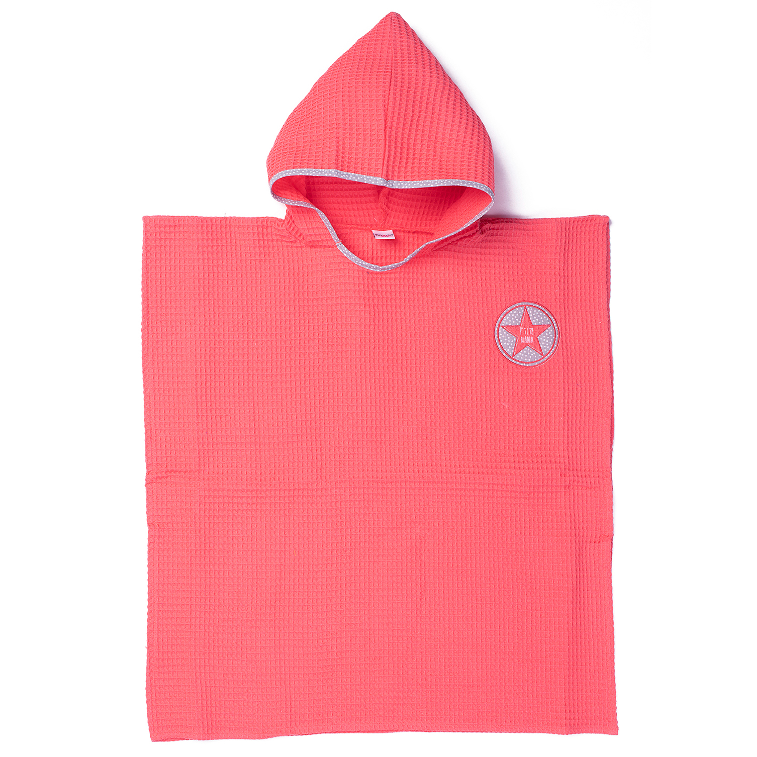 Poncho de bain à capuche en nid d'abeille ORANGE BB&Co