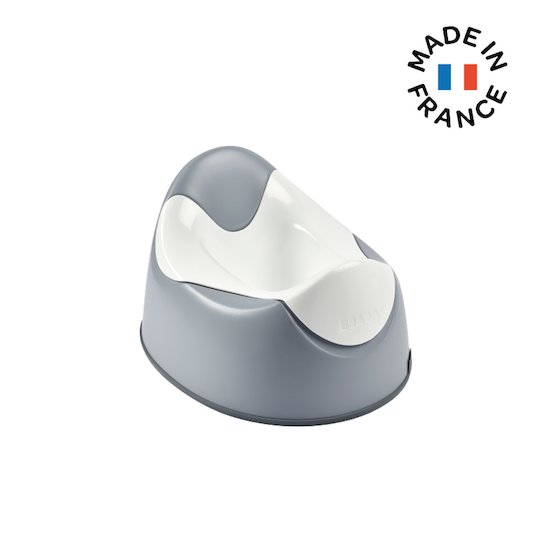 Baninni - Pot de Toilette Bébé avec son Pippe - Gris et Blanc
