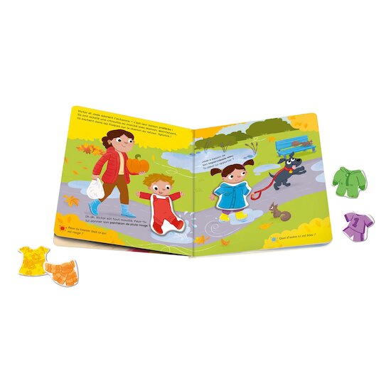 Play+ Mon premier livre aimanté : Apprendre les couleurs en s'habillant Multicolore 