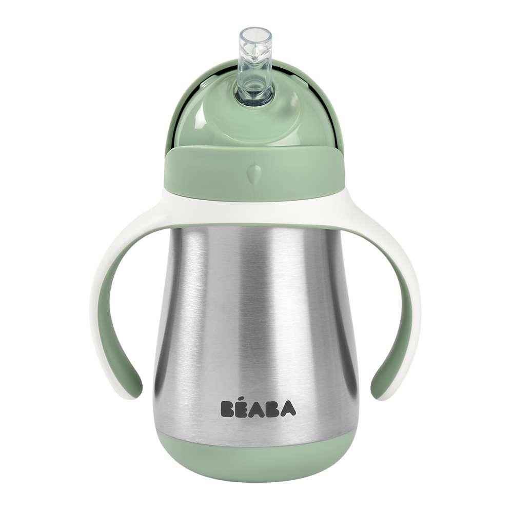 Beaba - Tasse paille inox VERT Béaba