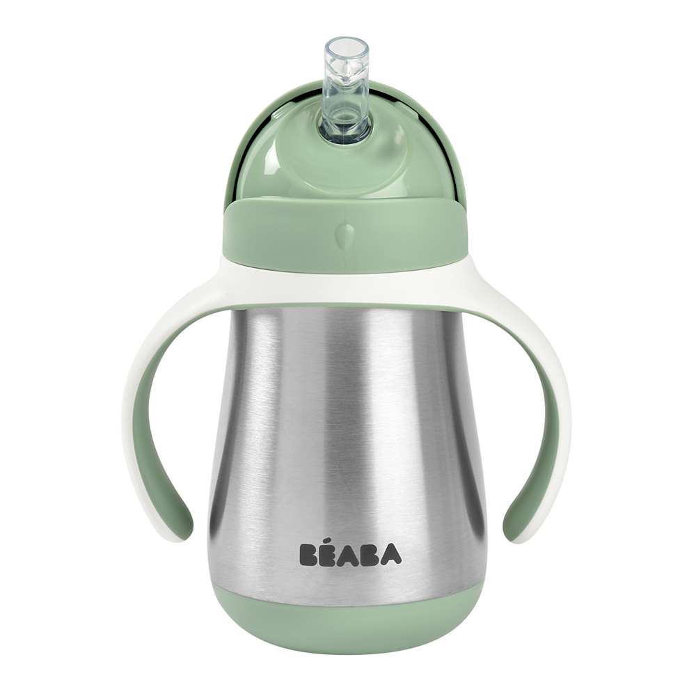 Tasse paille inox VERT Béaba