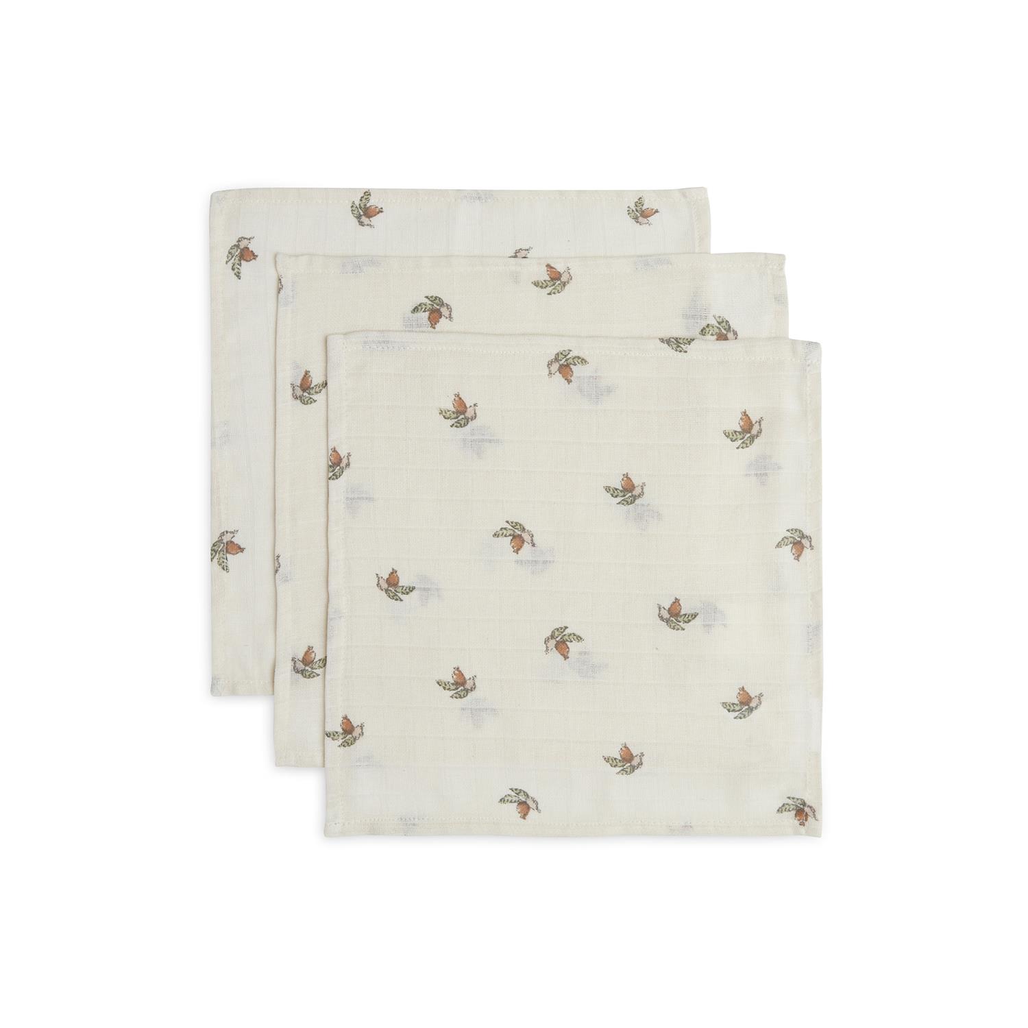 3 serviettes gaze de Coton MULTICOLORE Jollein