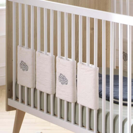 Sauthon Protections de Barreaux x8 Petit Nuage Beige Chiné  Sauthon Protections de Barreaux x8 Petit Nuage Beige Chiné