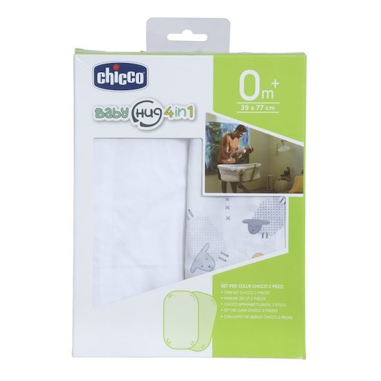 Chicco 2 draps housse pour transat Baby Hug grey sheep  Chicco 2 draps housse pour transat Baby Hug grey sheep