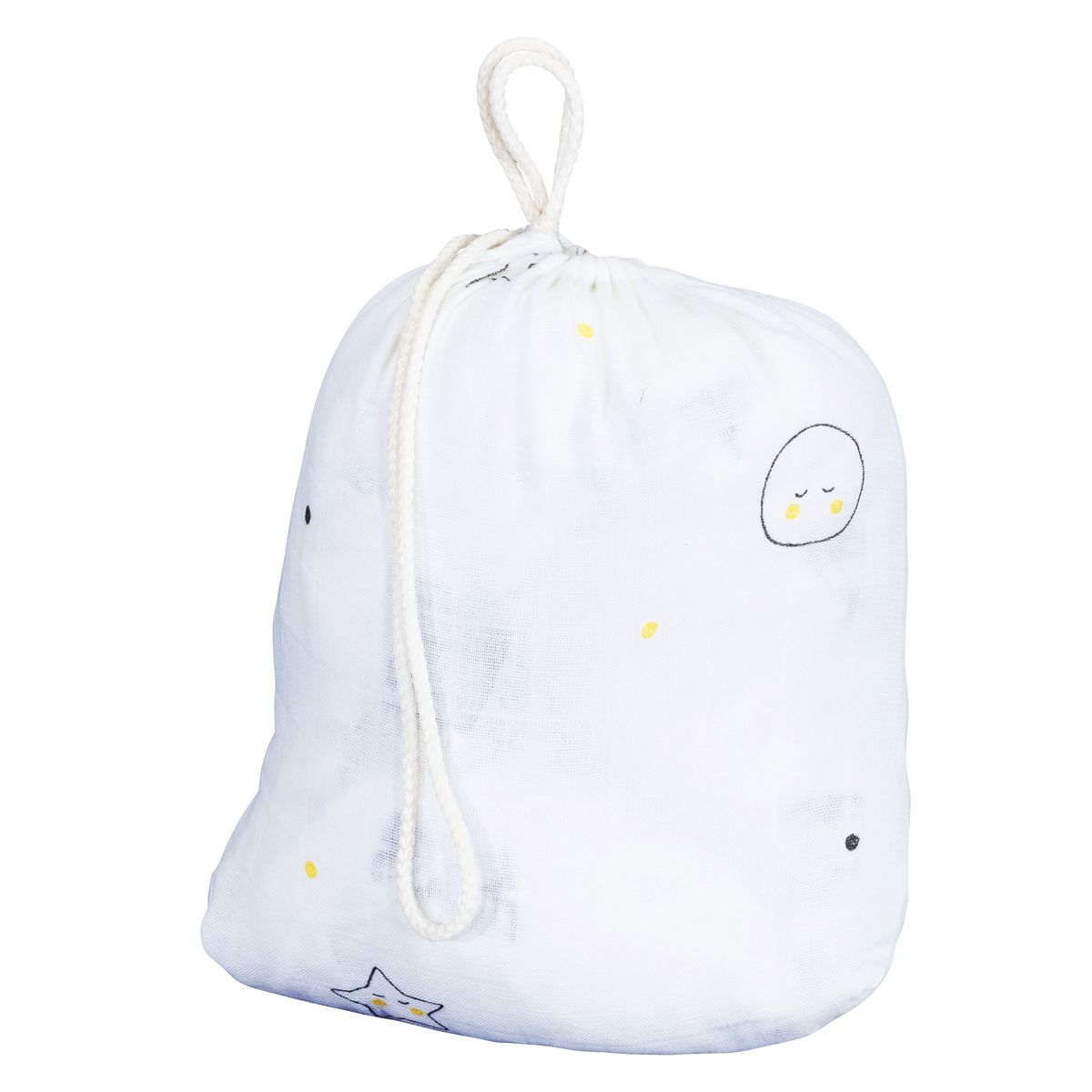 2 Draps housses BIO Babyfan BLANC Sauthon Baby Déco
