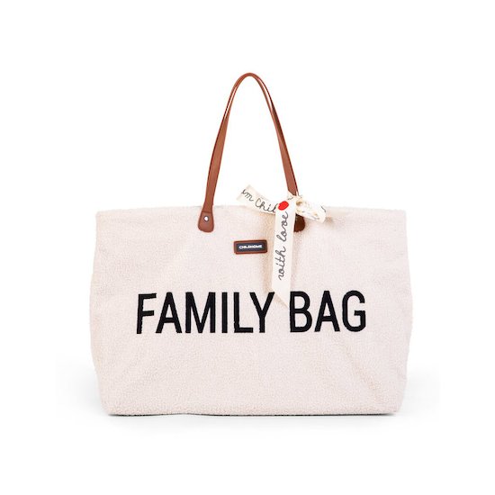 Childhome Sac à langer Family Bag Teddy Écru  Childhome Sac à langer Family Bag Teddy Écru