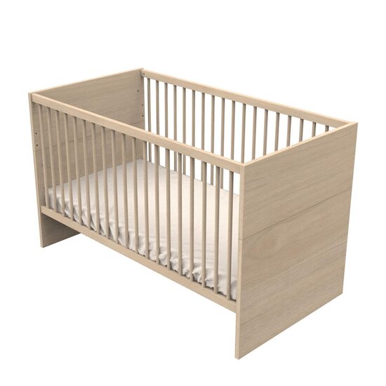 Sauthon Little big bed Tokyo Chêne Suave - Hêtre Vernis Naturel 70x140 cm