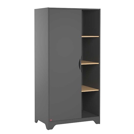 Vox Armoire 1-porte Leaf Graphite/Bois 