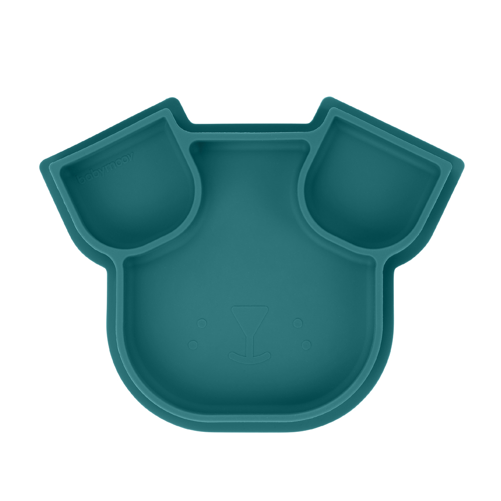 BABYMOOV - Assiette Isy en silicone VERT Babymoov