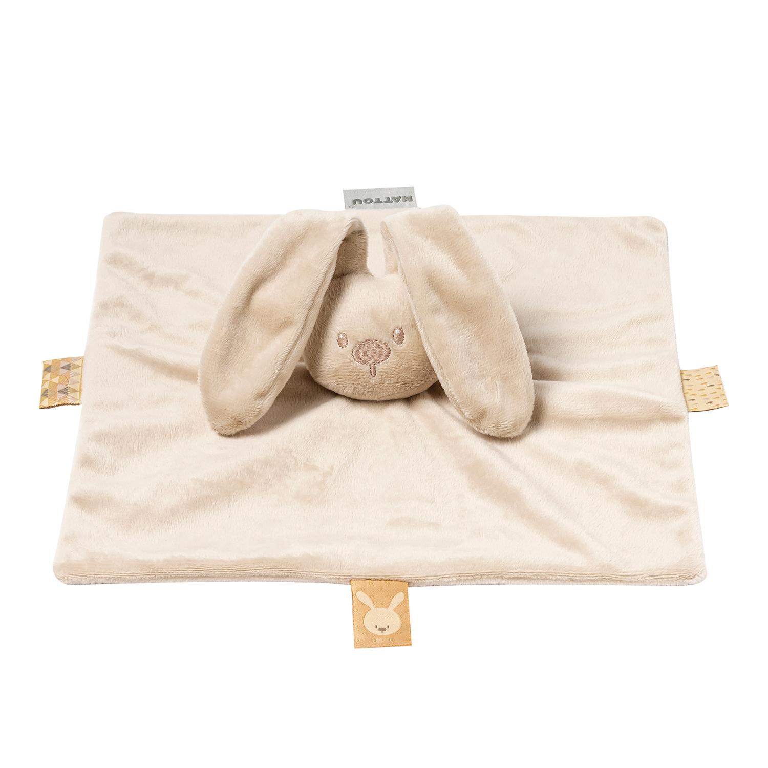 Nattou - Lapidou Doudou plat Lapin BEIGE Nattou