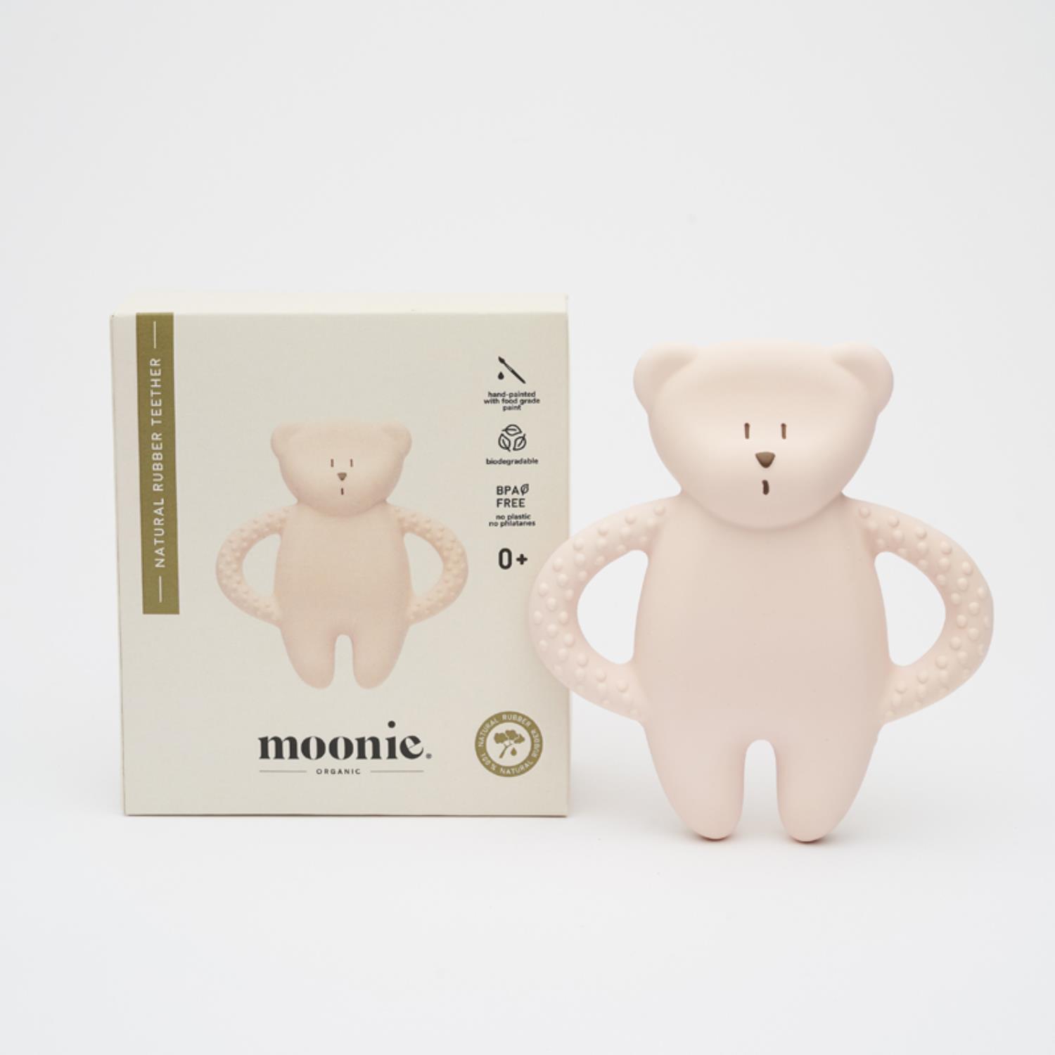 BB & Co - Jouet de dentition ourson en caoutchouc naturel ROSE BB&Co