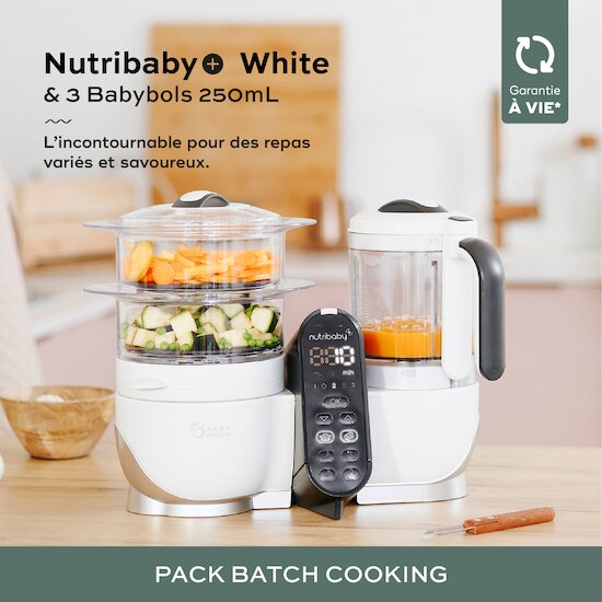 Babymoov Bundle Robot Nutribaby Plus avec 3 babybols white  Babymoov Bundle Robot Nutribaby Plus avec 3 babybols white
