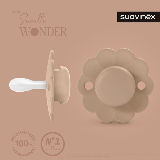 Suavinex Sucette reversible wonder Marron Clair 0-6 mois Suavinex Sucette reversible wonder Marron Clair 0-6 mois