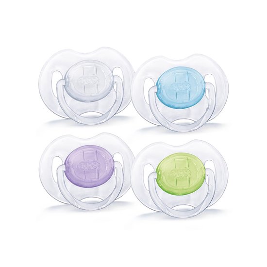 Philips Avent 2 sucettes transparentes  0-6 mois