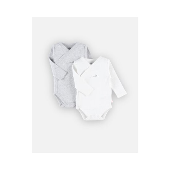 Noukie's M&m bodys set 2pcs croise manches longues Gris 3M Noukie's M&m bodys set 2pcs croise manches longues Gris 3M
