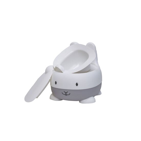 Bo Jungle B-Petit Pot Lapin Gris/Blanc 