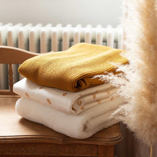 Trois Kilos Sept Couverture Sherpa Blanc 75x100 cm Trois Kilos Sept Couverture Sherpa Blanc 75x100 cm