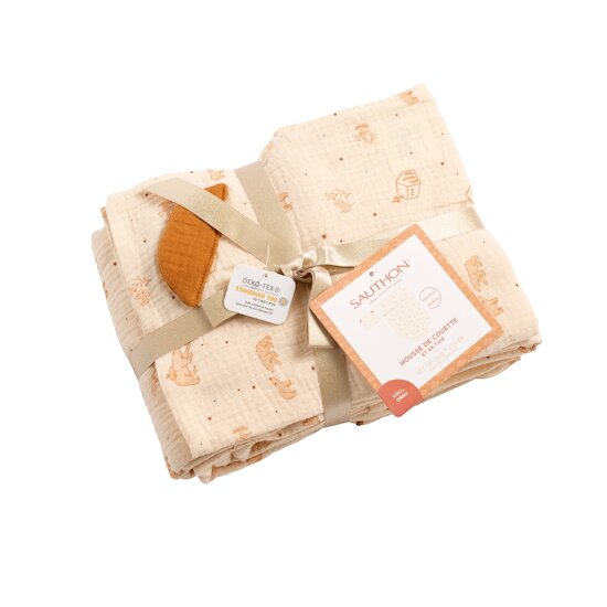 Sauthon Housse de couette et taie Orsino Beige  Sauthon Housse de couette et taie Orsino Beige