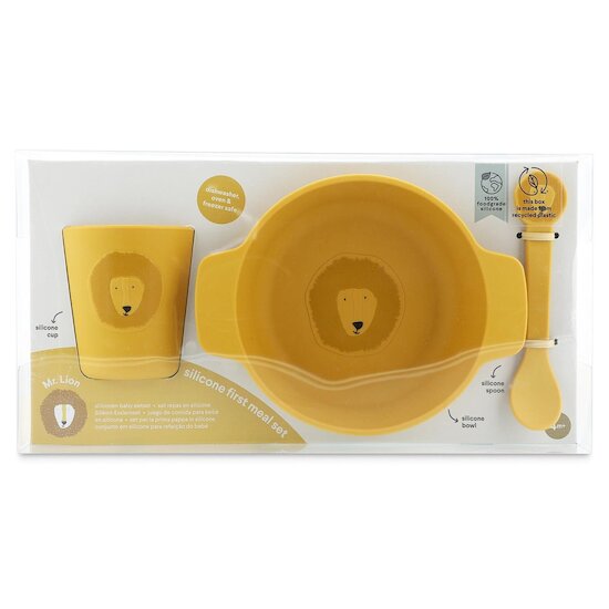 Trixie Set repas en silicone Mr. Lion  Trixie Set repas en silicone Mr. Lion