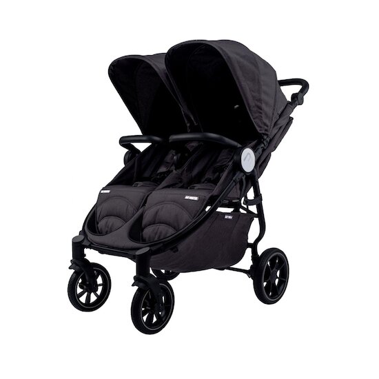 Baby Monsters Poussette double Easy Twin 4 avec habillage Pluie Noir 