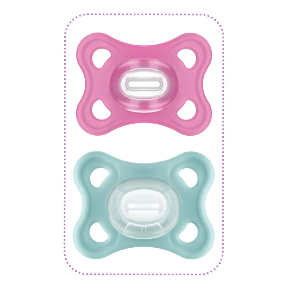 MAM - Sucette Comfort silicone et boîte stérilisation ROSE MAM
