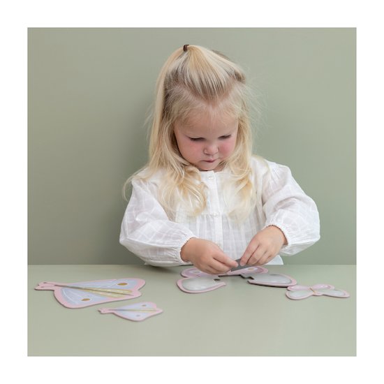 Little Dutch Puzzle 6 en 1 en bois Flowers & Butterflies   Little Dutch Puzzle 6 en 1 en bois Flowers & Butterflies