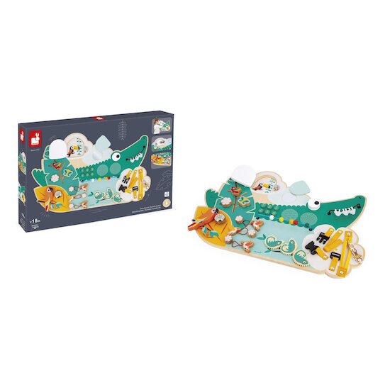 Janod Jouet Tropik Busy Board Croco Vert 