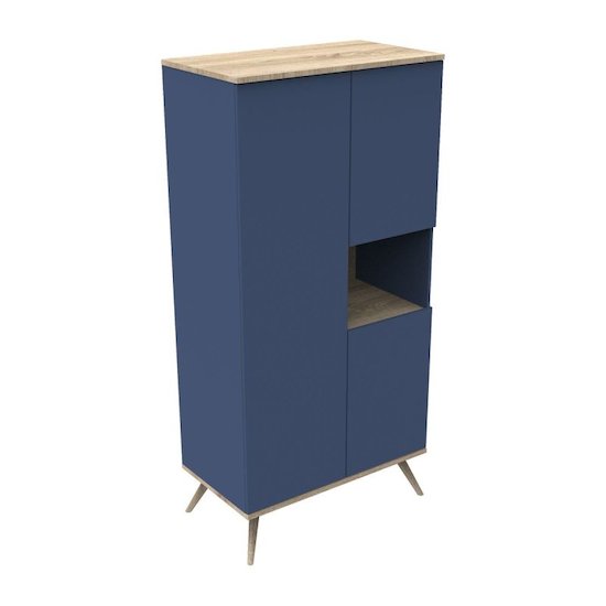 Sauthon Original Armoire Boréale Chêne Doré - Bleu Nuit 