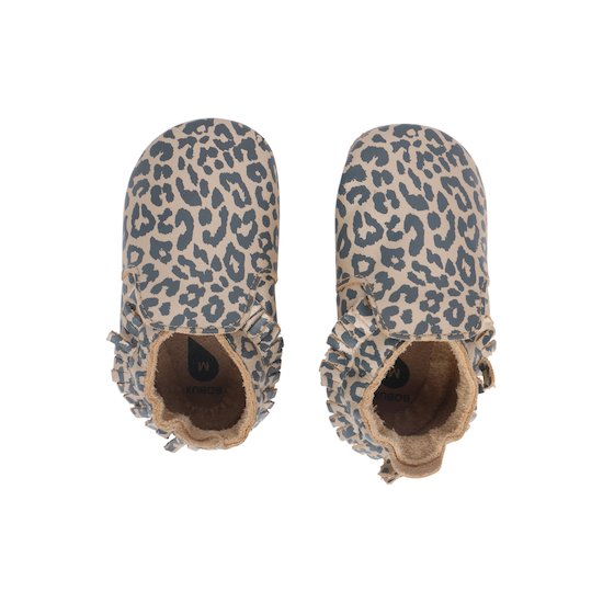 Bobux Chaussons en cuir Soft Soles Gold Leopard Print 