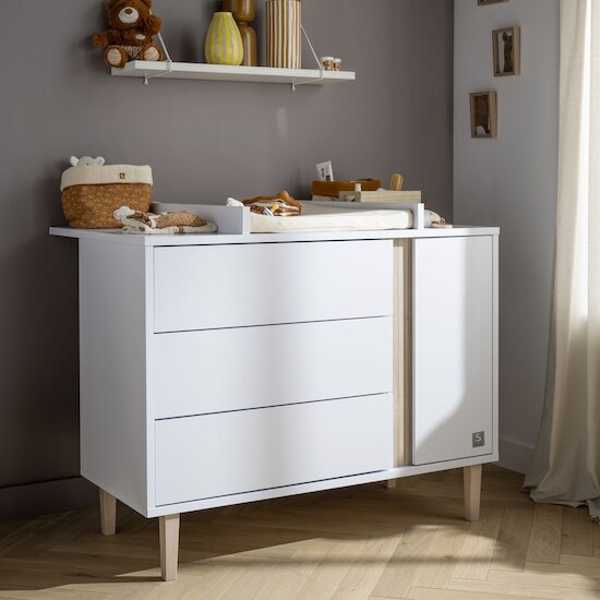 Sauthon Dispositif à langer pour Commode Paloma Blanc Neige  Sauthon Dispositif à langer pour Commode Paloma Blanc Neige