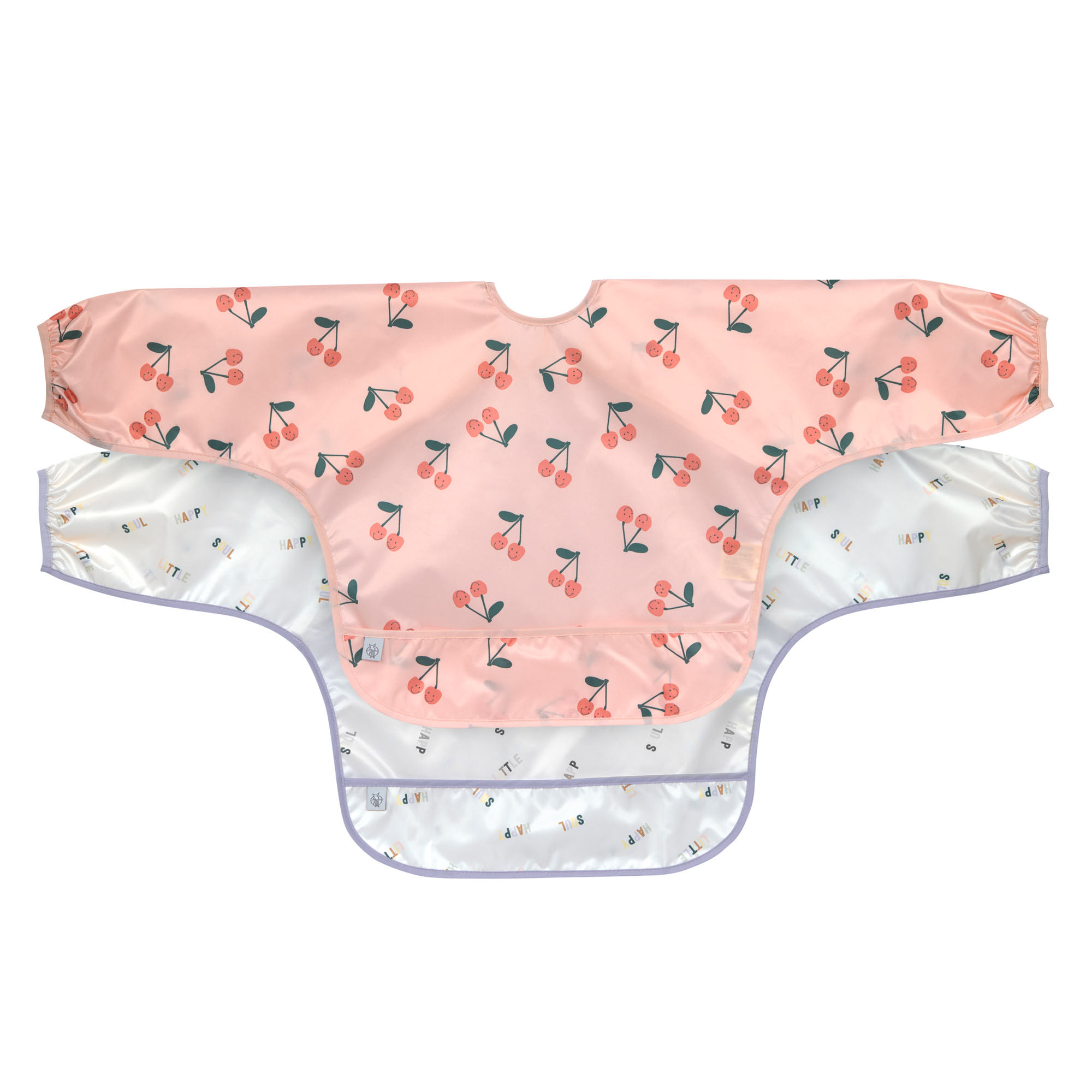 Lot de 2 bavoirs manches longues ROSE Lässig