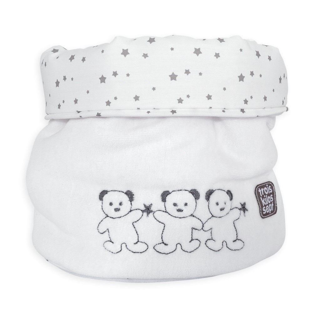 Paniere de Toilette Trois Petits T'Ours GRIS Trois Kilos Sept