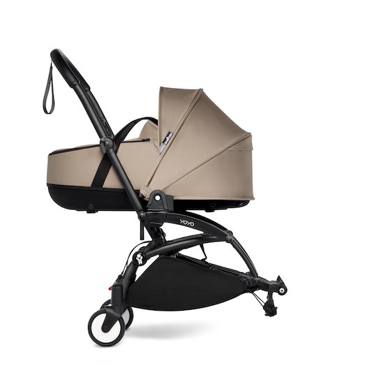 Yoyo Connect Cadre Noir Nacelle Yoyo Taupe Adaptateurs Poussette Canne Et Compacte Seule De Babyzen