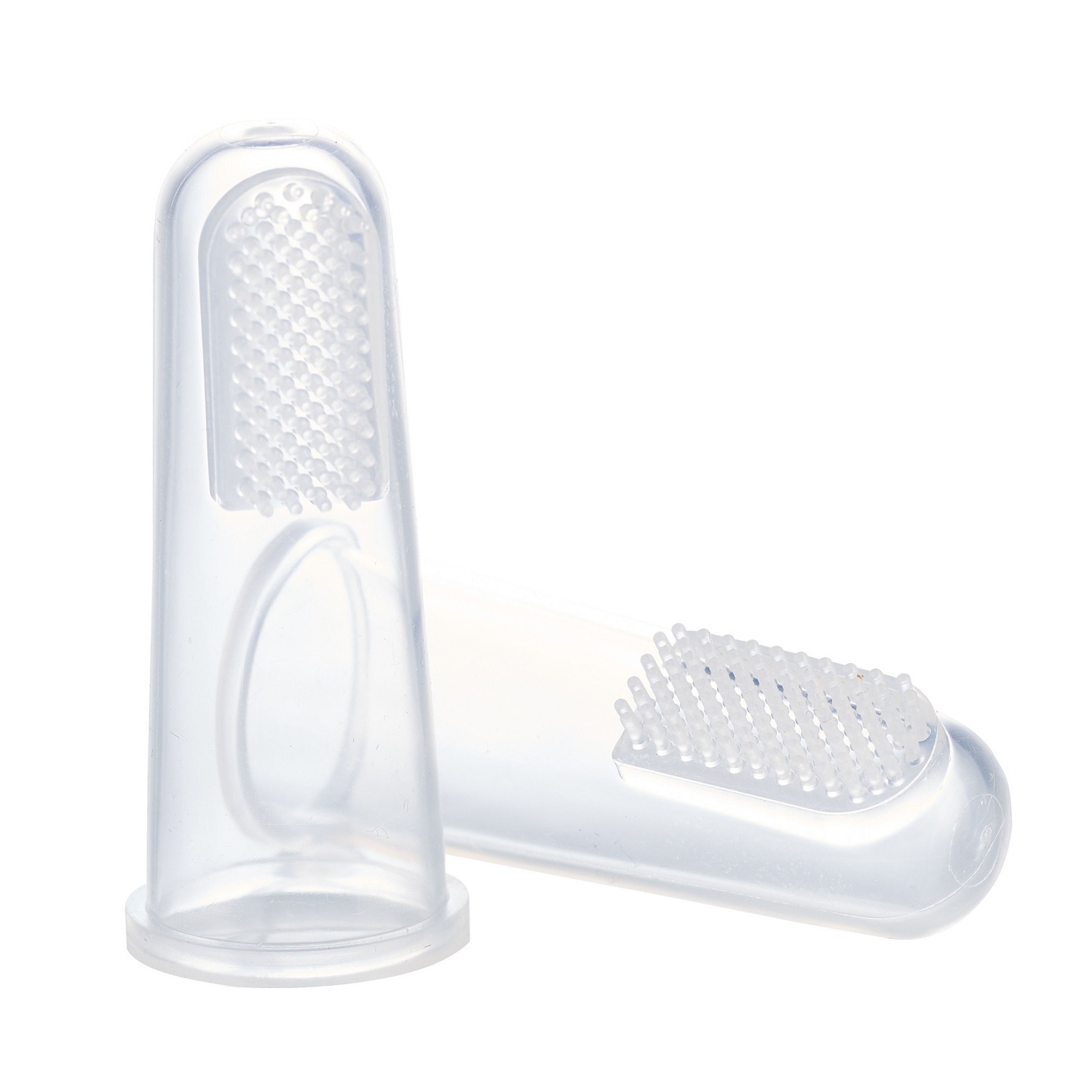 2 doigtiers brosse à dent silicone BLANC Thermobaby