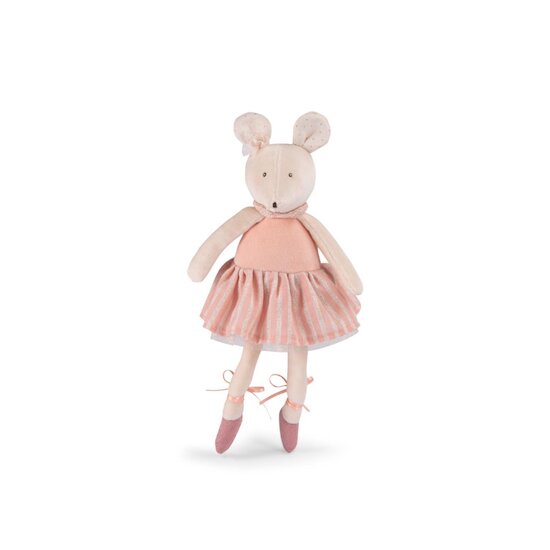 Moulin Roty Poupée souris  La petite école de danse Rose/crème 