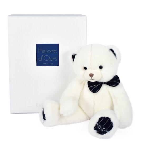 Histoire d'Ours Peluche Preppy chic ours Ivoire 30 cm