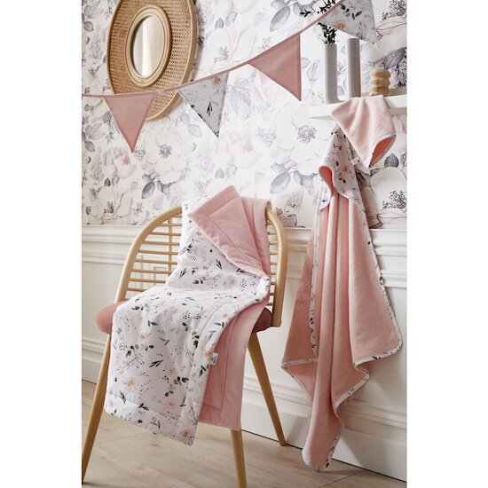 BB&Co Cape de bain et gant de toilette Sweet Garden  BB&Co Cape de bain et gant de toilette Sweet Garden